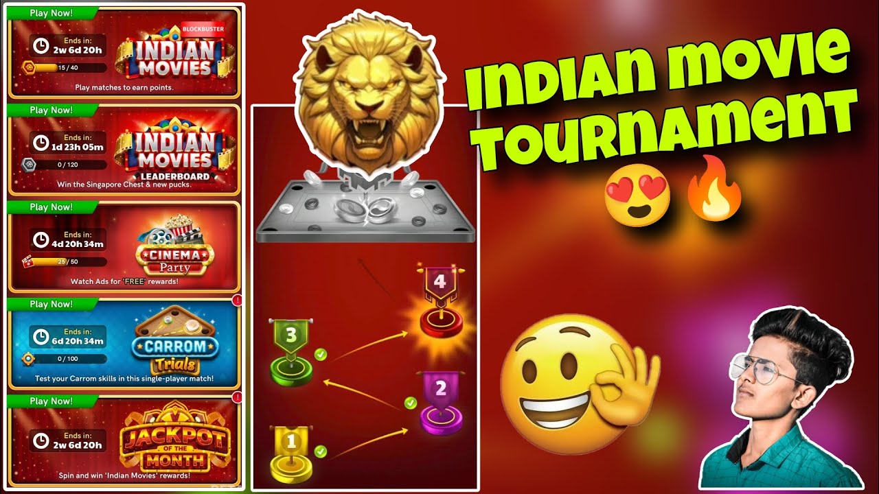 Carrom Pool Indian movie tournament 😍 | Carrom Pool Game Play 😌 | Gaming Nazim