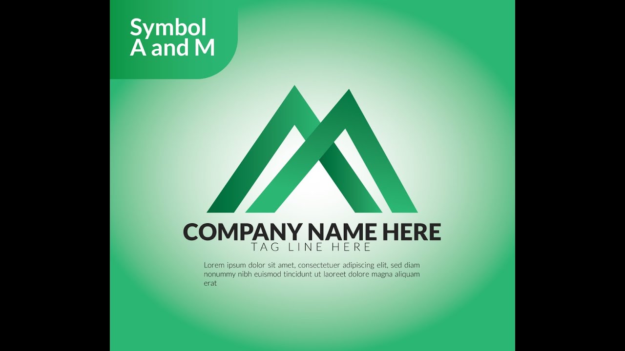 text mark logo | m a letter logo | how to design a text mark logo in illustrator