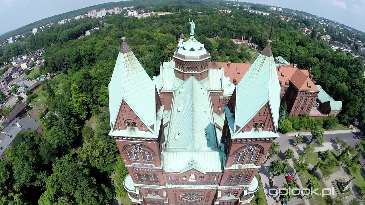 Bazylika franciszkanów w Panewnikach, Katowice z drona HD