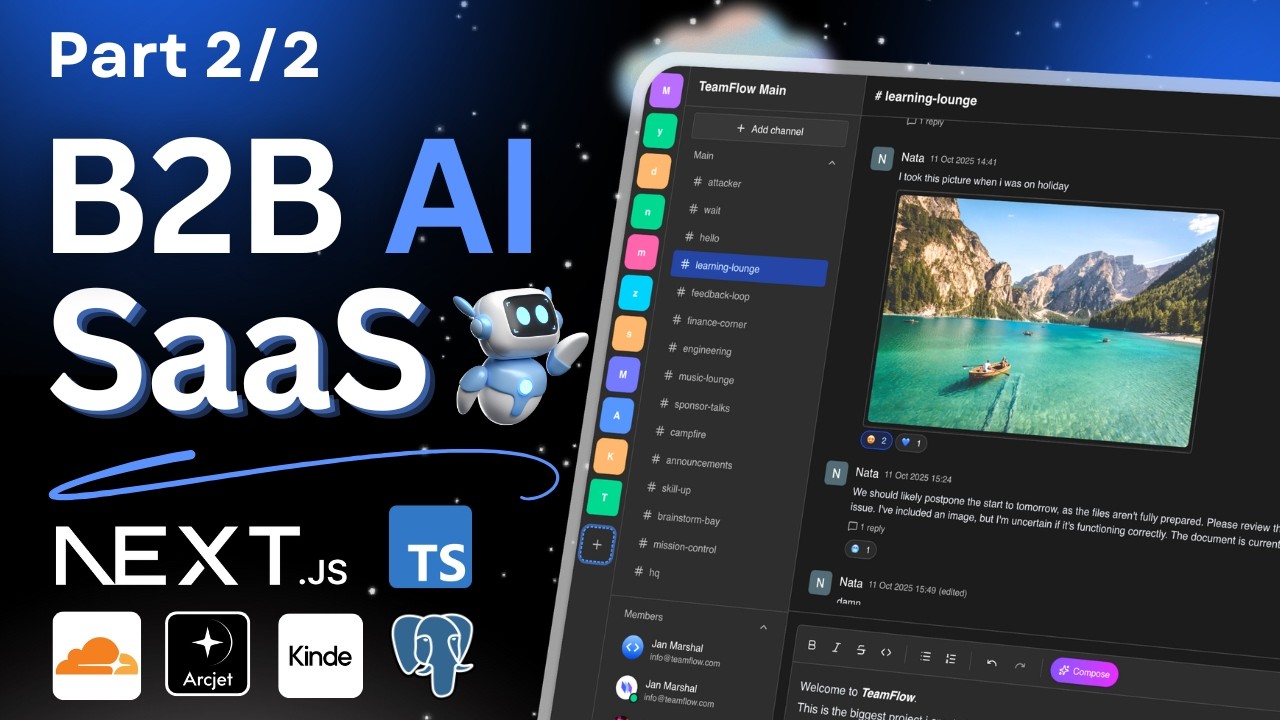 Create a B2B AI SaaS with Next.js, React, Arcjet, Kinde, oRPC, Prisma, Tailwind (Part 2/2)