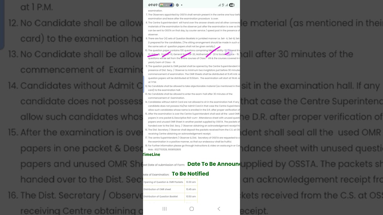Ossta Talent Search Exam (OTS 2025) For Class IX #ossta #bse #bseodisha 