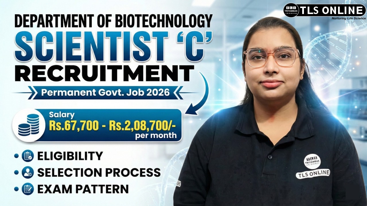 Department of Biotechnology Scientist 'C' Recruitment |Govt. Job 2026| Salary-Rs.67,700- Rs.208700-/