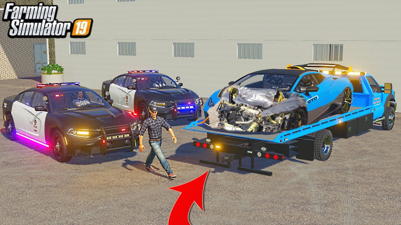BILLIONAIRES KID WRECKS LAMBORGHINI HURACAN! ($200,000 DAMAGES) | (ROLEPLAY) FARMING SIMULATOR 2019