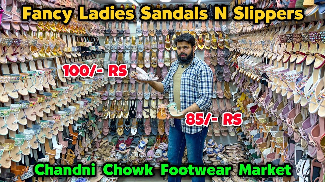 Fancy Ladies Sandals & Slippers👠😍| Ladies Sandals Wholesale Market in Delhi | Ballimaran Market
