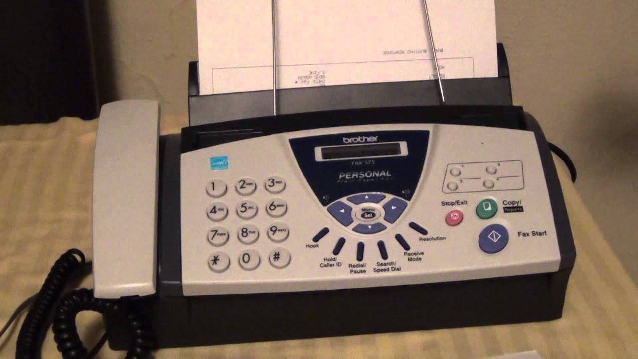 Демонстрация отправки факса с помощью Brother FAX575