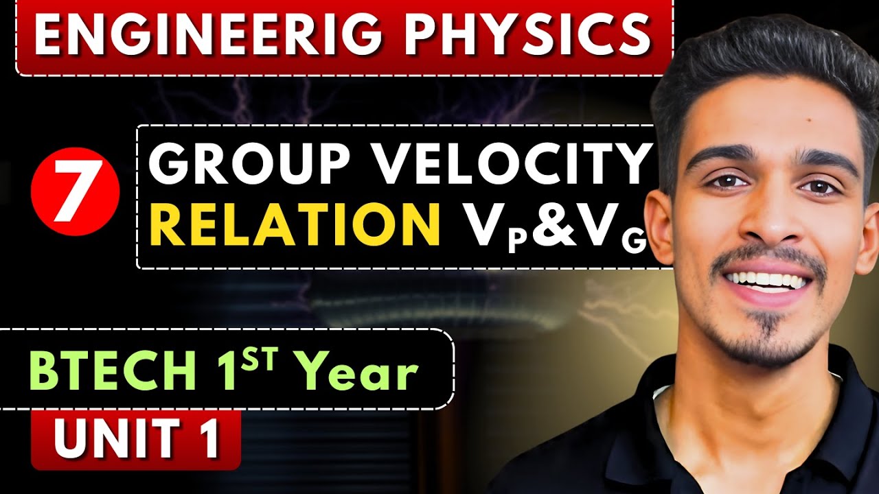 Lec 7 | Group Velocity & Relation Group Velocity and Phase Velocity | Engineering Phy BTech 1st Year