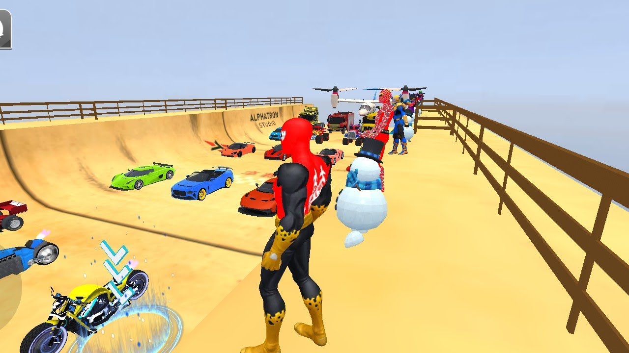 Car racing game 🏎️🏎️ Superhero car stant mega ramp part-1