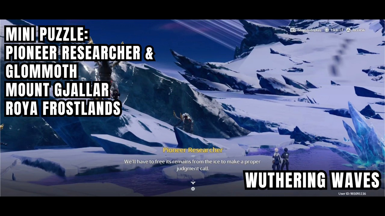 [Wuthering Waves Puzzle] Pioneer Researcher, Glommoth, Glacier Probe - Mount Gjallar Roya Frostlands
