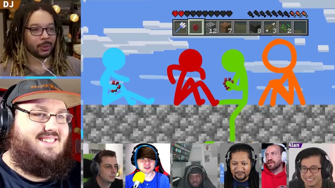 Hardcore Manhunt - Animation vs. Minecraft Shorts Ep 37 [REACTION MASH-UP]