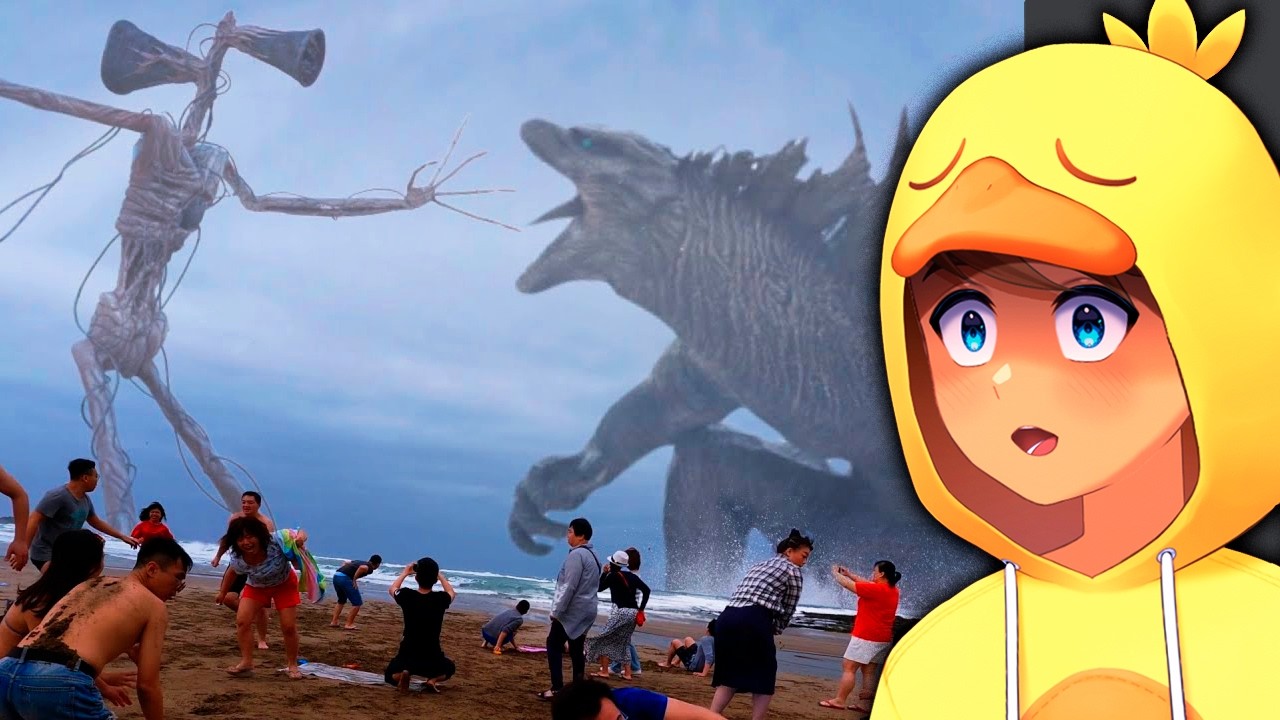 SIREN HEAD vs GODZILLA NA VIDA REAL | Saito Reage