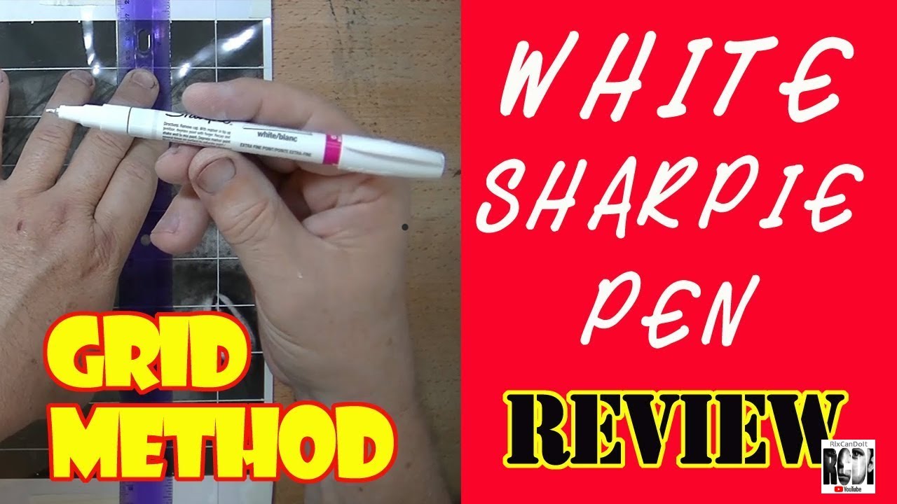 REVIEW Sharpie White Paint Pen | How to draw a Grid with Oil Paint Pen
