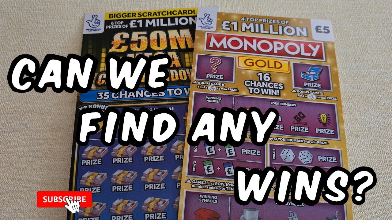 😎😎 New Monopoly Gold, £50M Cash Showdown Scratchcards 😎😎 UK scratch cards 💰