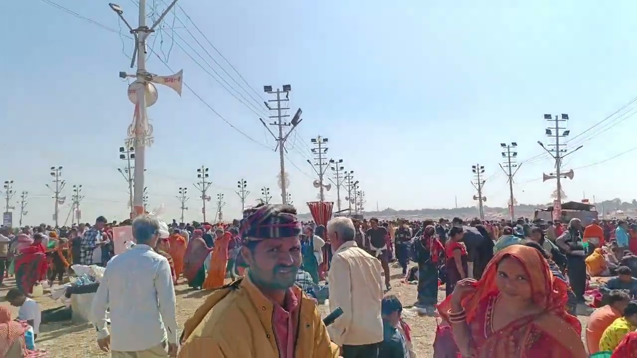 अपार भीड़ त्रिवेणी संगम महाकुंभ प्रयागराज उत्तर प्रदेश 😱