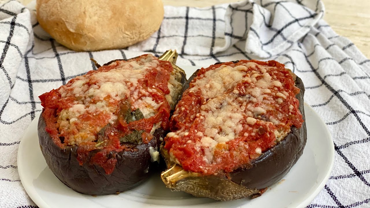 Stuffed EGGPLANT 😋 Best Italian recipe 😉  Baked Stuffed Aubergine recipe light