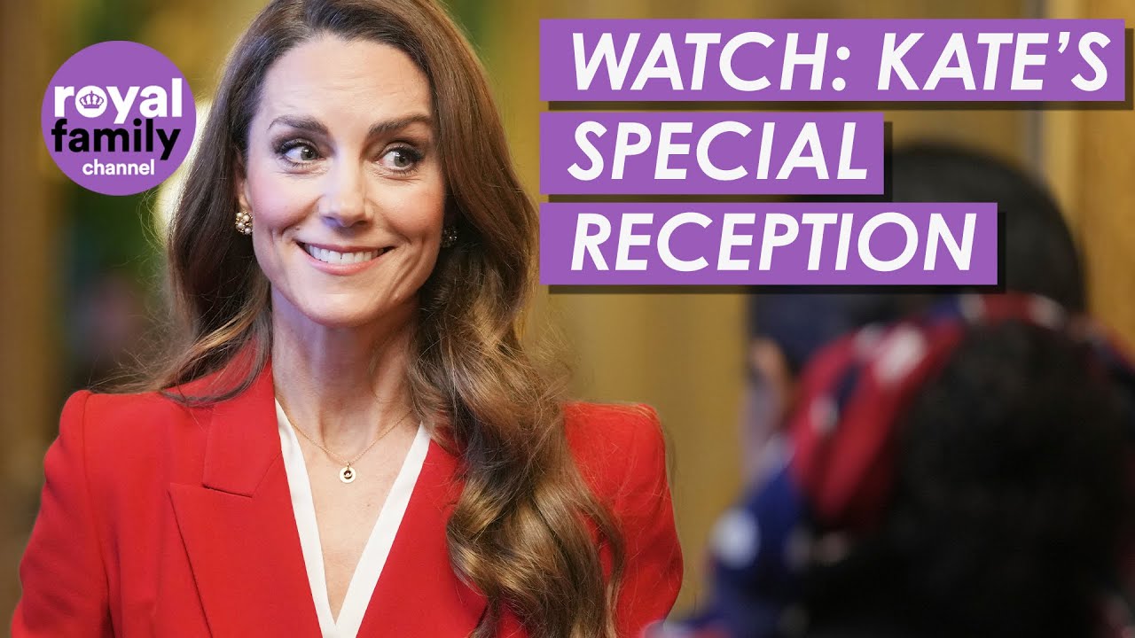 WATCH: Dazzling Princess Kate Hosts Reception For England's Red Roses