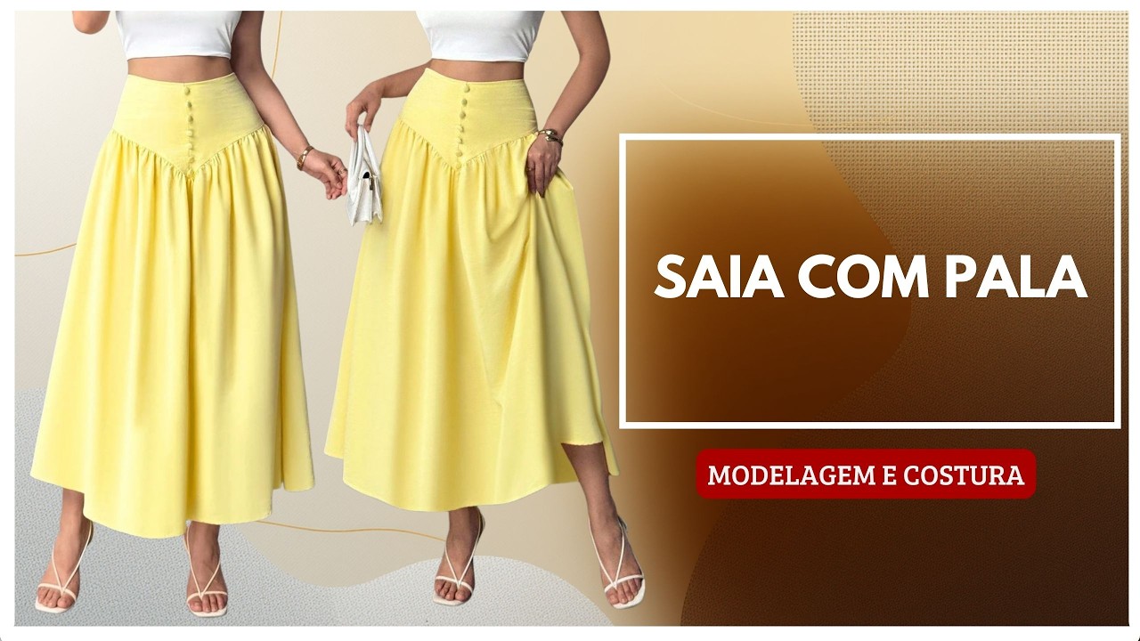 Saia com pala - modelagem e costura