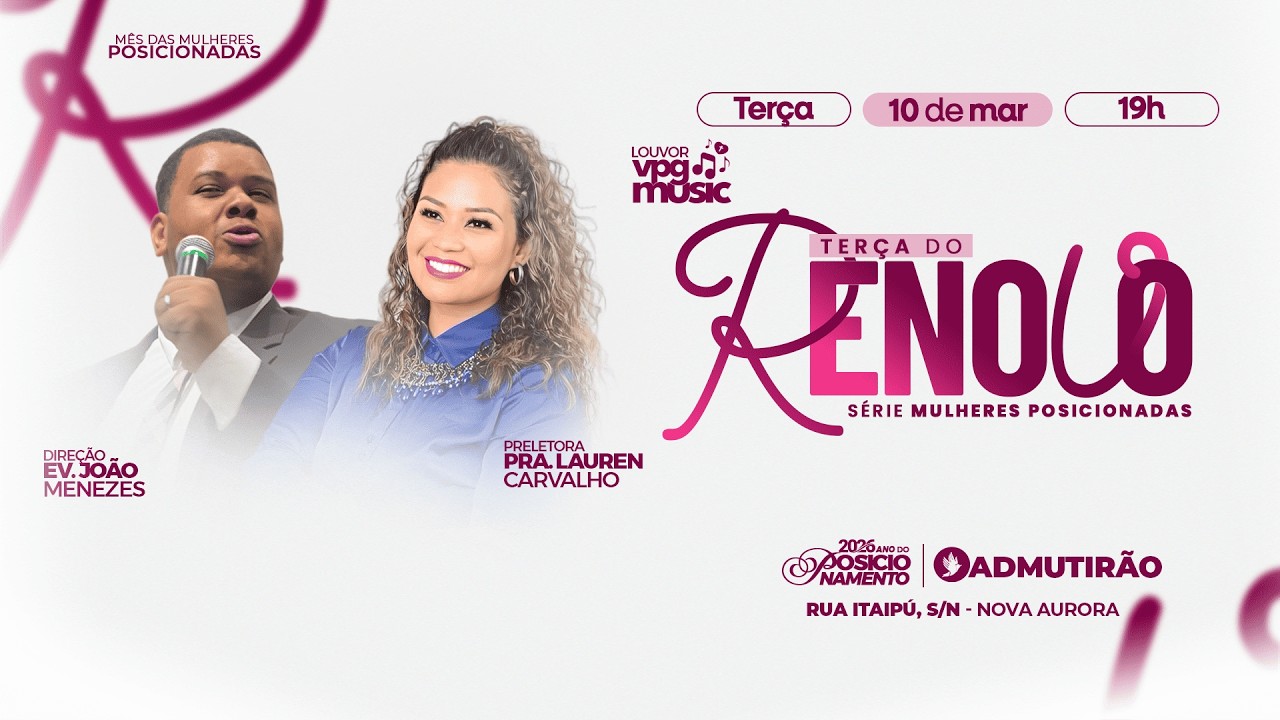 TERÇA DO RENOVO - PRA. LAUREN CARVALHO - ADMUTIRÃO AO VIVO - 10/03/2026