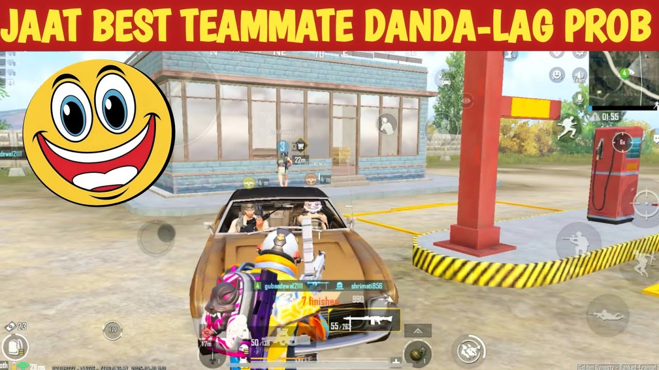 BEST JAAT TEAMMATE FULL DANDA GAME LAG Comedy|BGMI video online gameplay MOMENT CARTON FREAK#bgmi