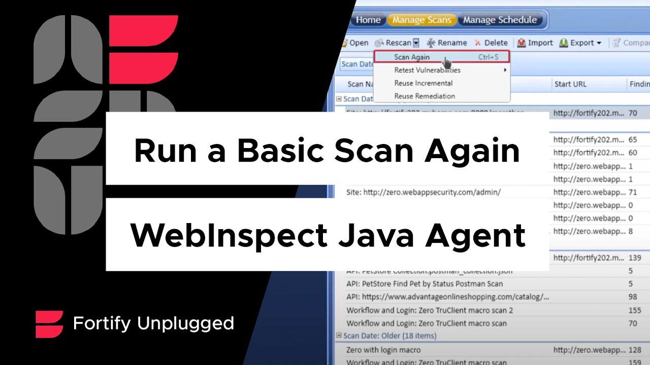 Run a Basic Scan Again with the WebInspect Java Agent