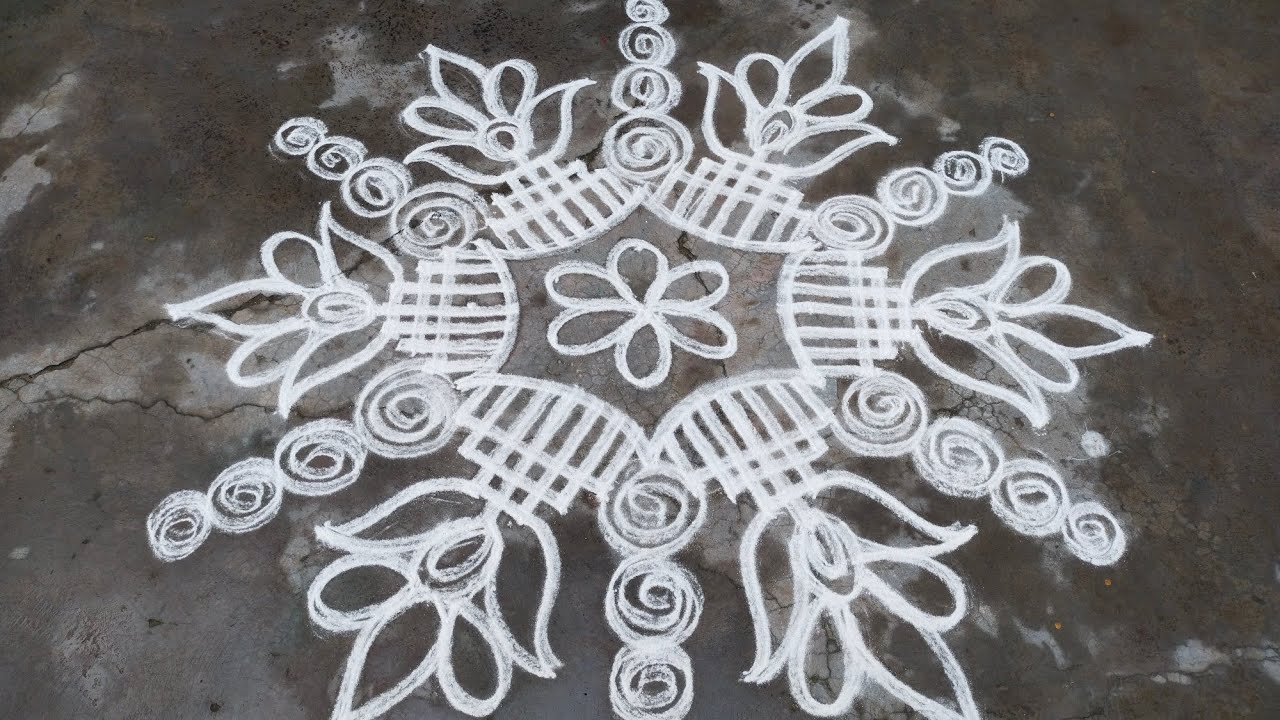Traditional muggulu design 🌷 beautiful rangoli 🌷 trending 🌷 special kolam designs 🌷@Keekiscreations 