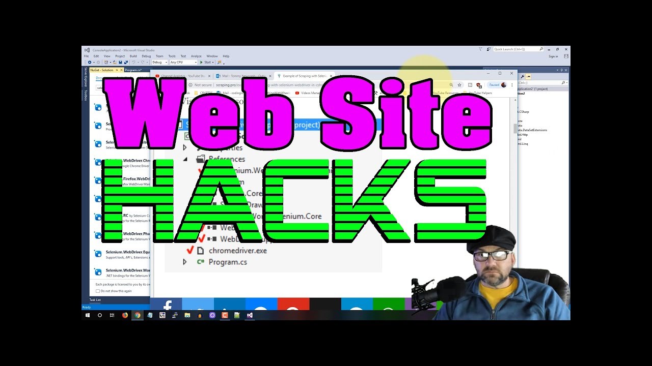 Screen Scraping Web Crawling | C#.Net & Selenium | Hack a Contest : )