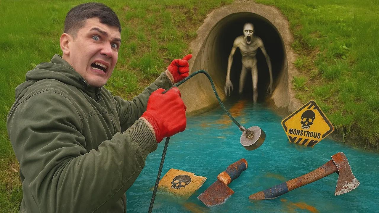 Geheime KANALISATION Voller GRUSELIGER Monster Beim Magnetangeln Gefunden!