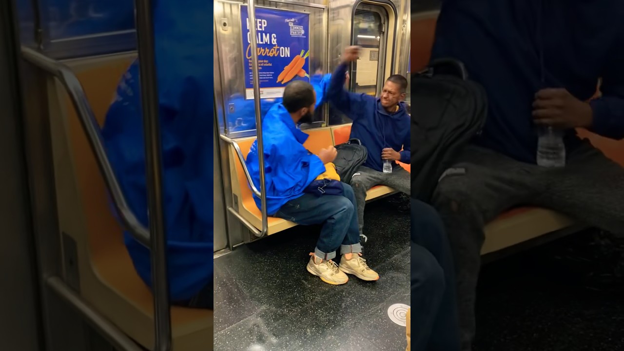 FIGHT ON 2 TRAIN NYC #inthehood #hoodvlogs #nyc
