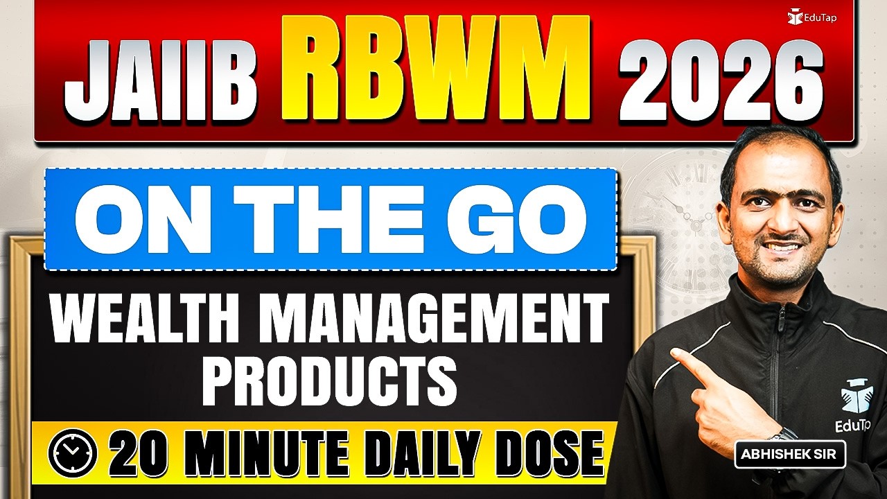 JAIIB RBWM Online Free Classes 2026 | Wealth Management Products Concept & Question