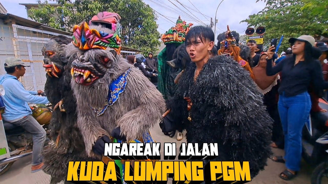 Ngareak di jalan kuda lumping PGM‼️di lembur sawah💥