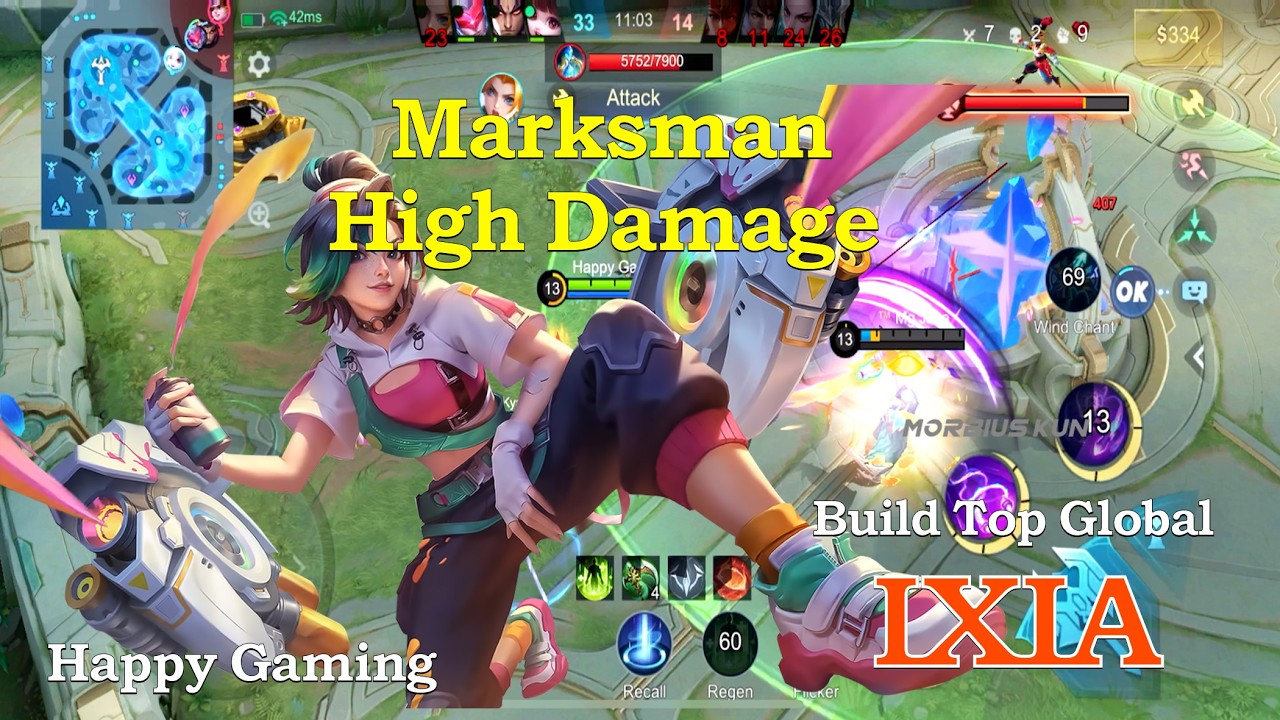 Favorite and Massive Damage Marksman Ixia -- MVP -- in Rising Match ~ MLBB