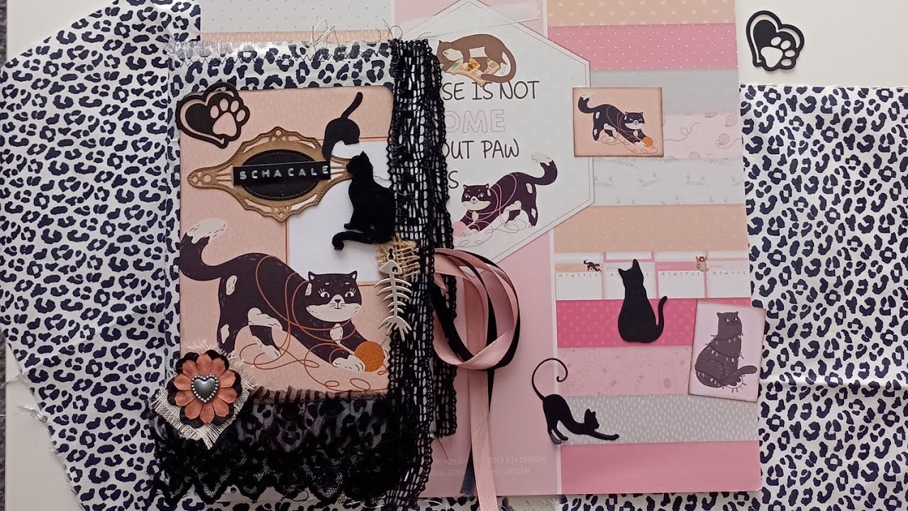 JUNK JOURNAL THÈME CHAT MATÉRIEL ACTION: La structure