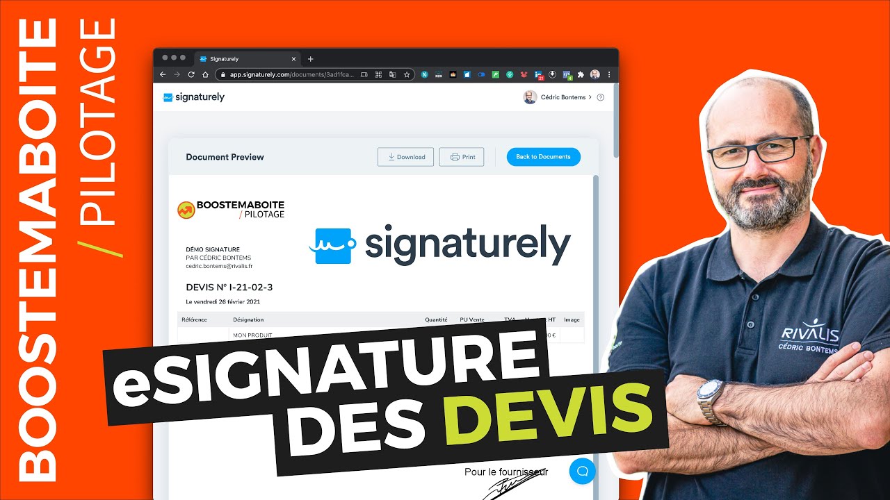 Avis Signaturely - Pour la signature électronique de tes devis sécurisée et conforme eIDAS