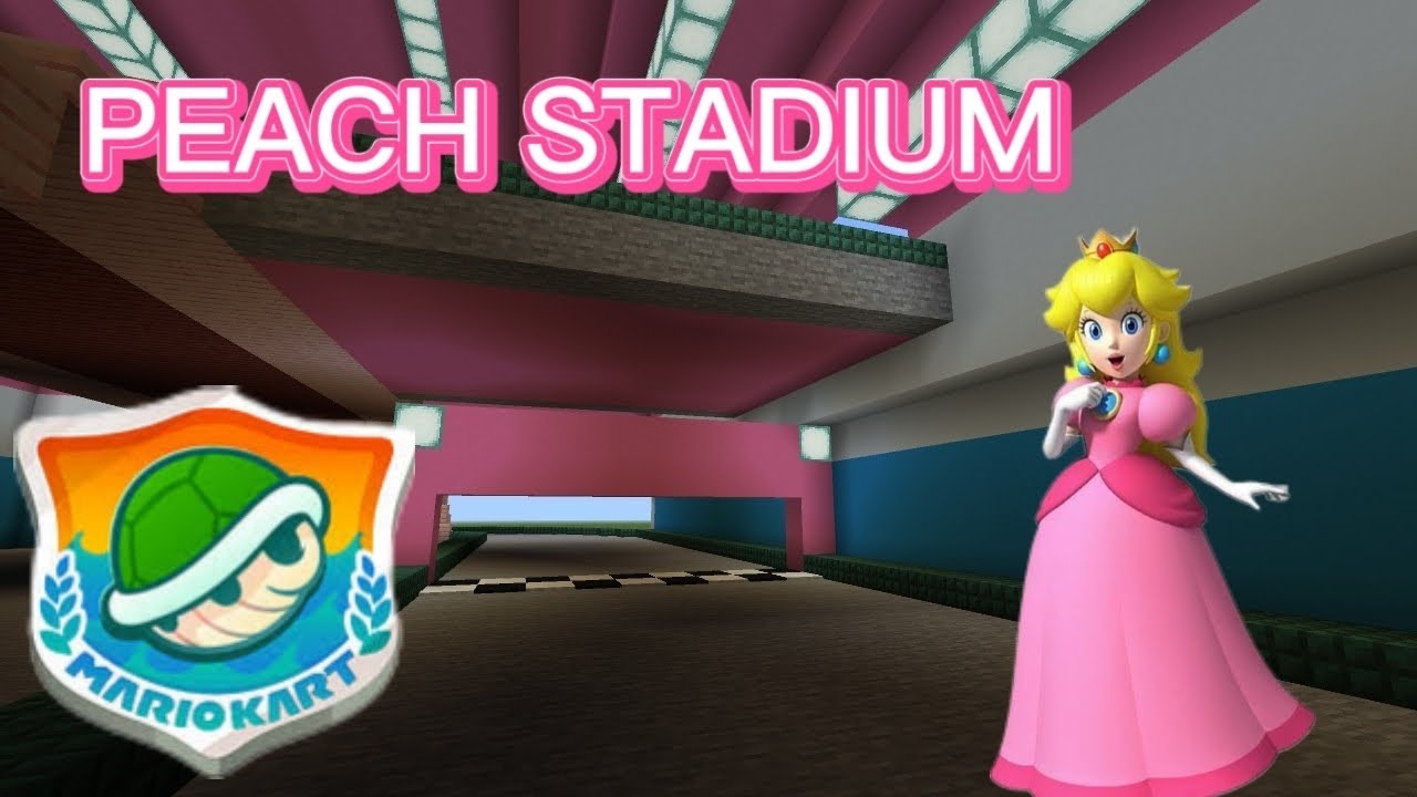 S2 Peach Stadium(Shell Cup) - Mario Kart in Minecraft