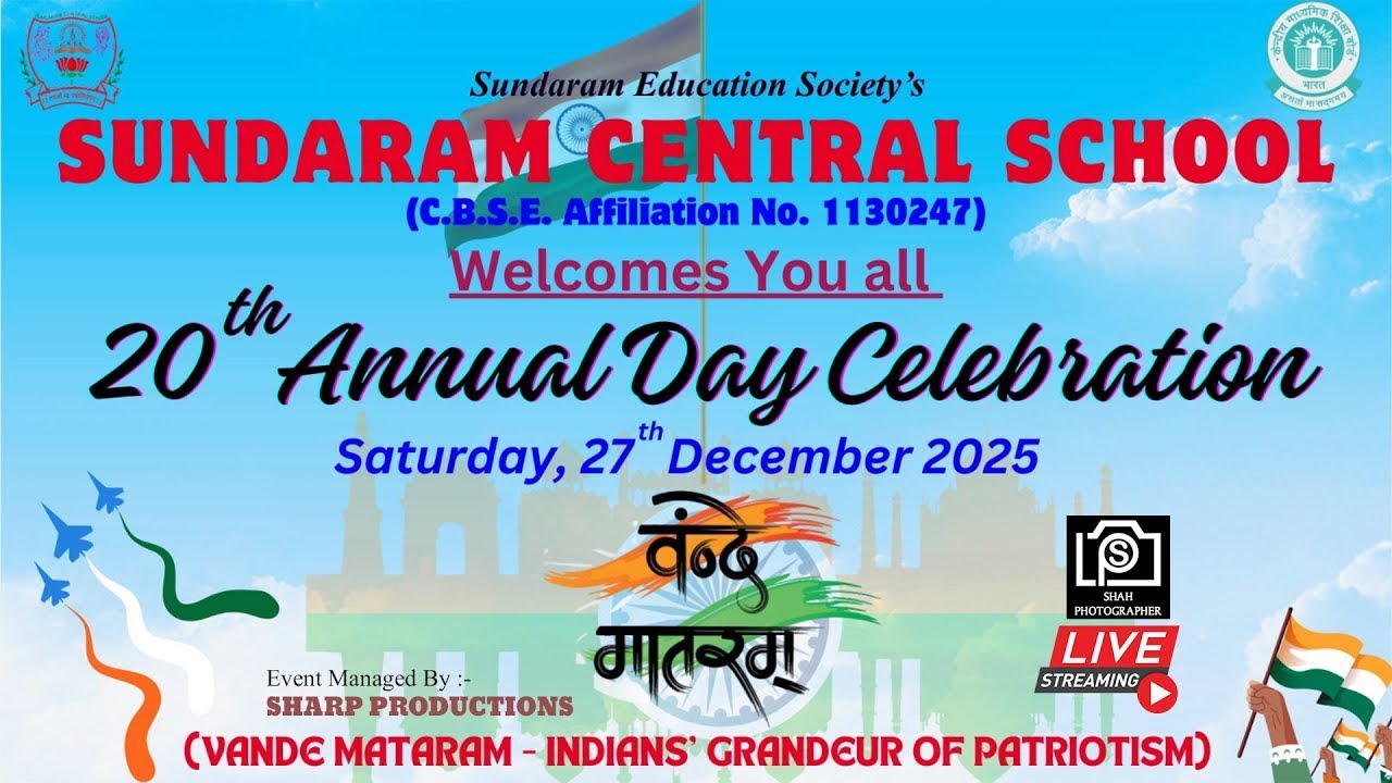 20th ANNUAL DAY CELEBRATION | THEME:- VANDE MATARAM | SATURDAY, 27th DECEMBER 2025.