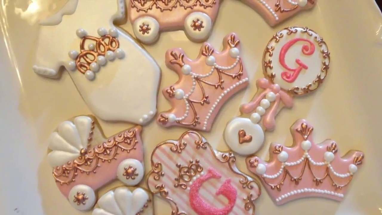 How to Decorate a Cookie | Princess Baby Shower Cookies