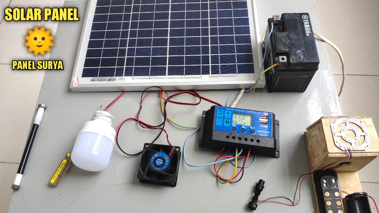 Cara Memasang Solar Panel || Panel Surya 10 wp