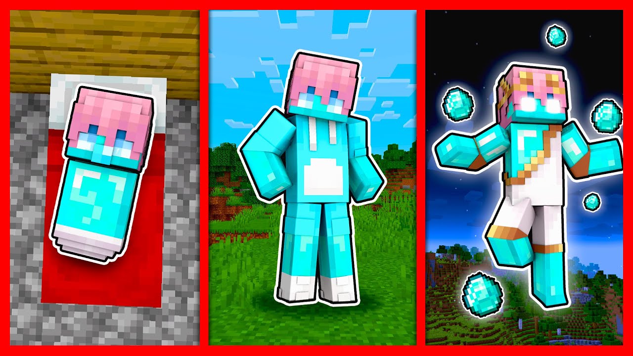 PERJALANAN ATUN LAHIR DARI BAYI DIAMOND SAMPAI MENJADI DEWA DIAMOND !! Feat @MOMON Minecraft