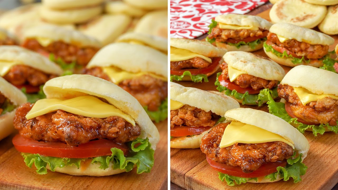 بطبوط ناجح، منتفخ و فارغ من الداخل مع حشوة ولا أروع بالدجاج كريسبي