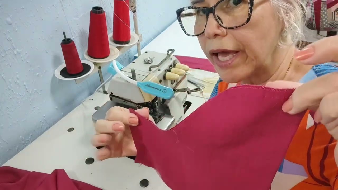 Pregando as mangas na blusa. Parte 02