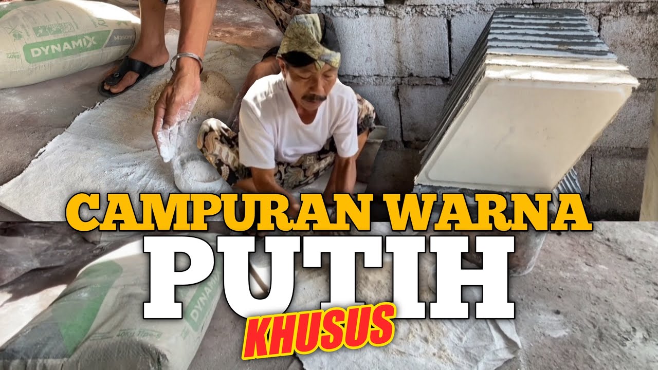 Pencampuran pewarna paving pres khusus untuk "WARNA PUTIH".