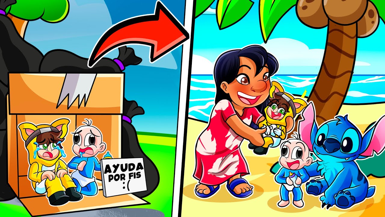 ¡Lilo y Stitch me SALVAN en Minecraft! 😁 | Adoptado por LILO Y STITCH LA PELICULA