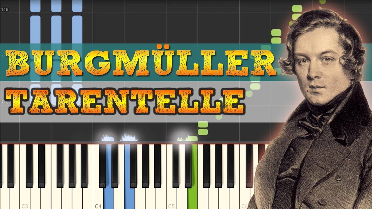 Tarentelle - Op.100 No.20 - Friedrich Burgmüller [Piano Tutorial] (Synthesia)
