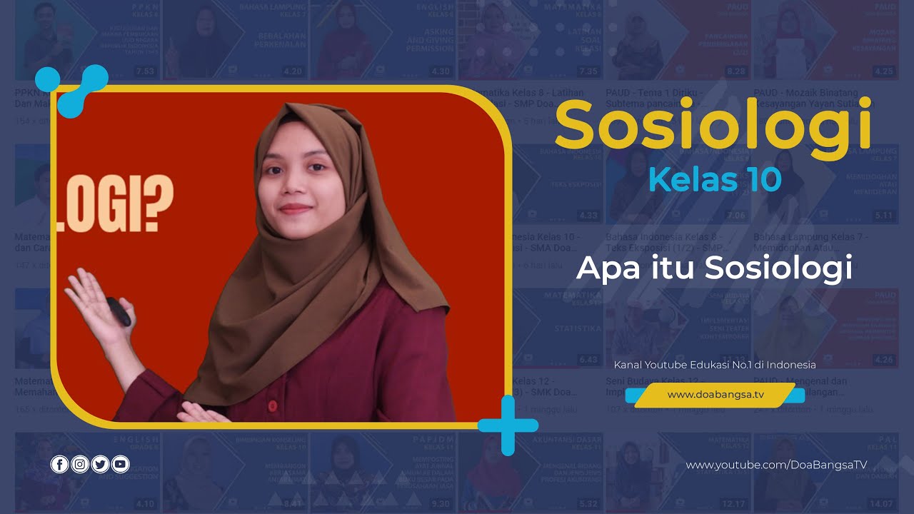 Sosiologi Kelas 10 - Apa itu Sosiologi - SMA Doa Bangsa | Ratih Mandalawangi, S.Sos.