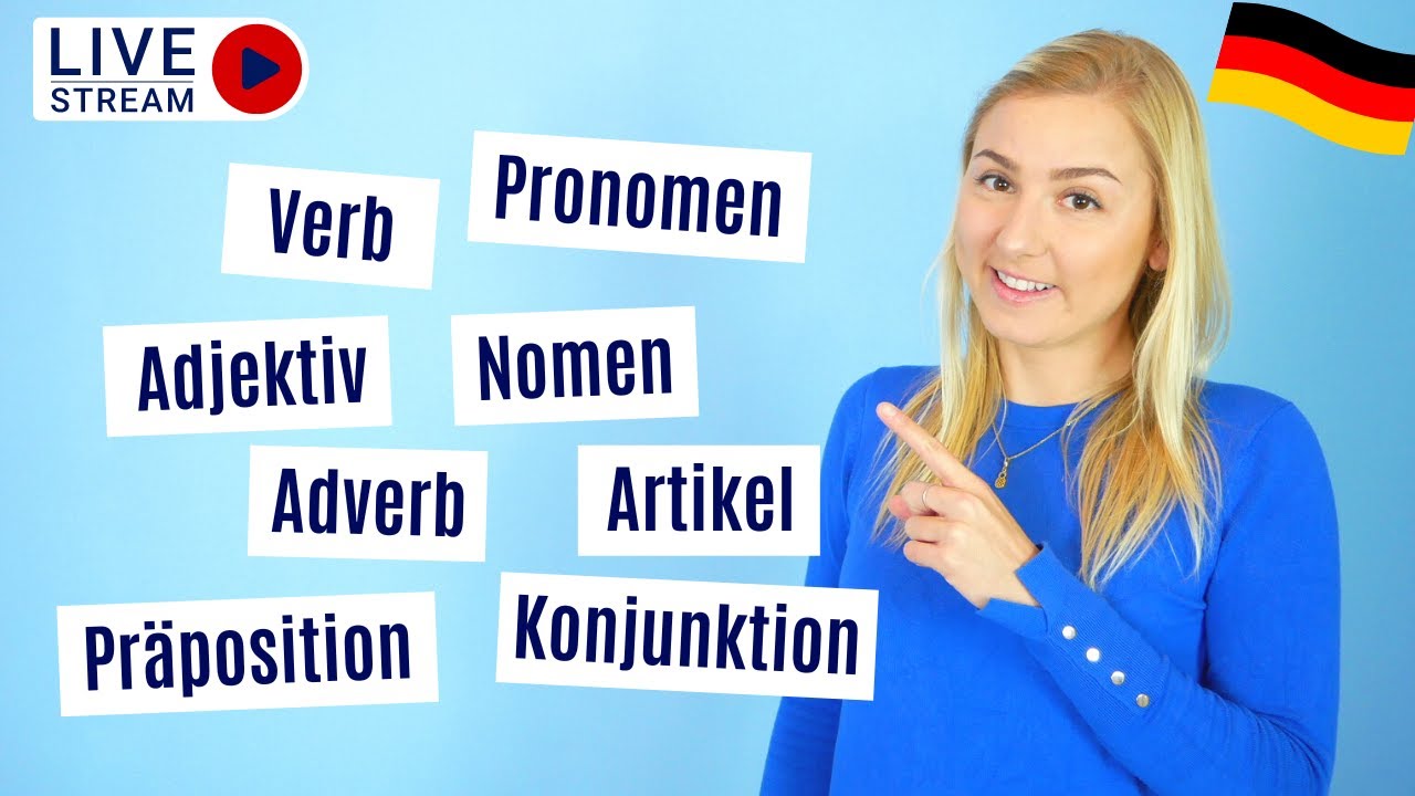 Wortarten einfach erkl&auml;rt │ Deutsch lernen A2, B1, B2