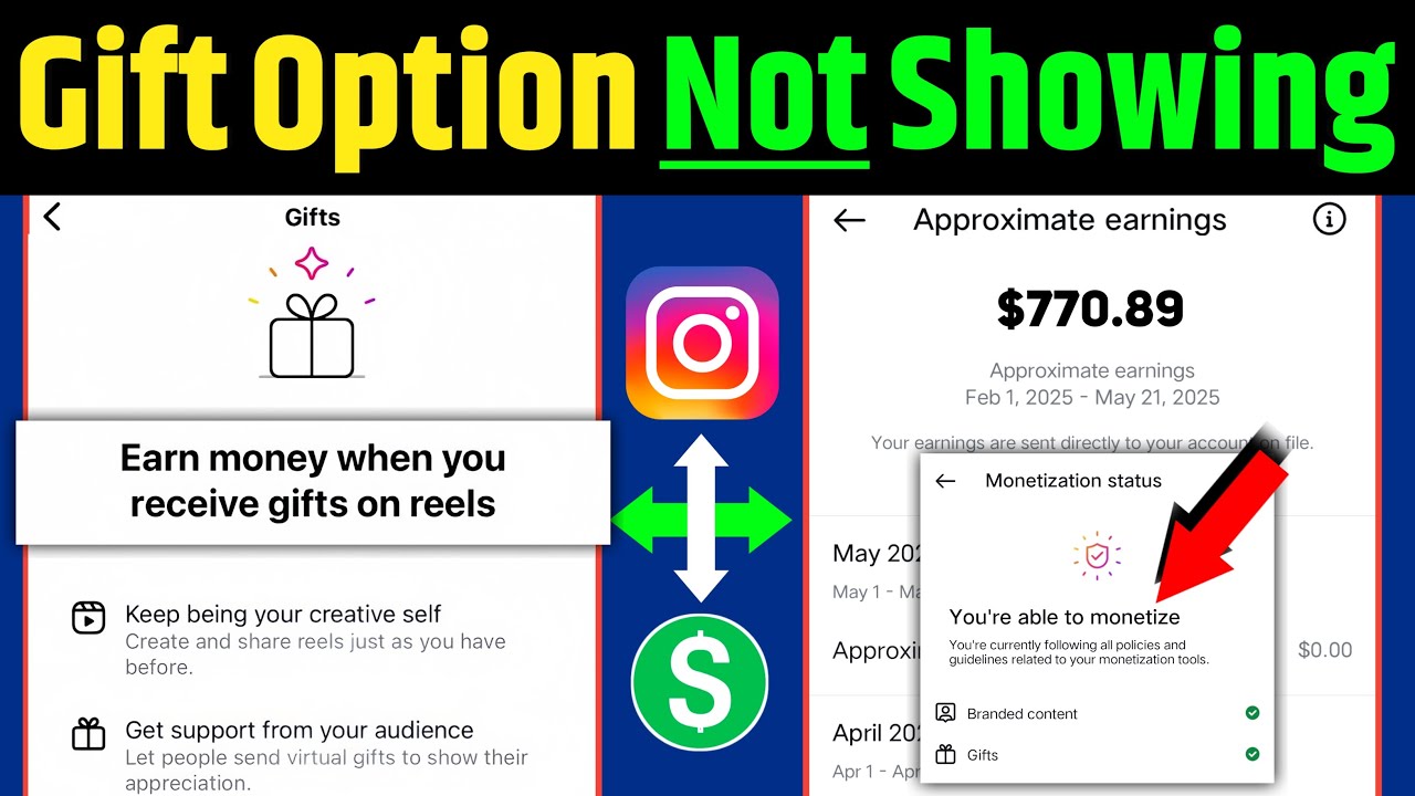 Instagram Reels gifts option not showing | Instagram Reels gifts feature show nahi ho raha hai