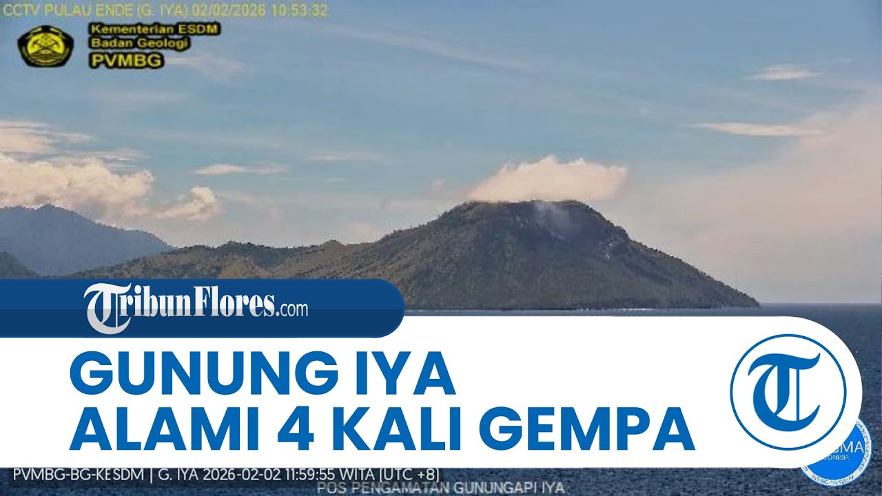 Status Waspada, Gunung Iya di Ende Alami 4 Kali Gempa Disertai Asap Putih Setinggi 100 Meter