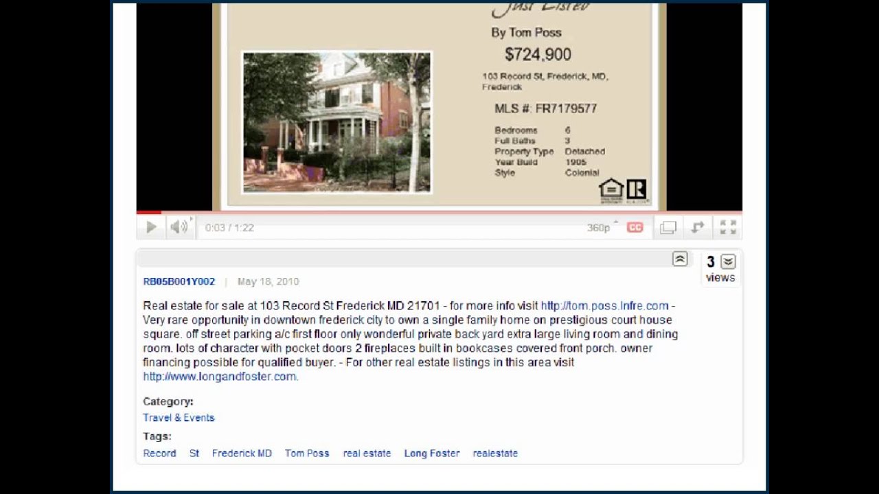 All About Long and Foster's YouTube videos