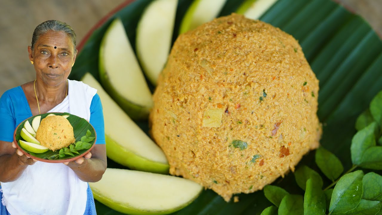 Kerala style Tasty Raw Mango Chutney | Manga Chammanthi