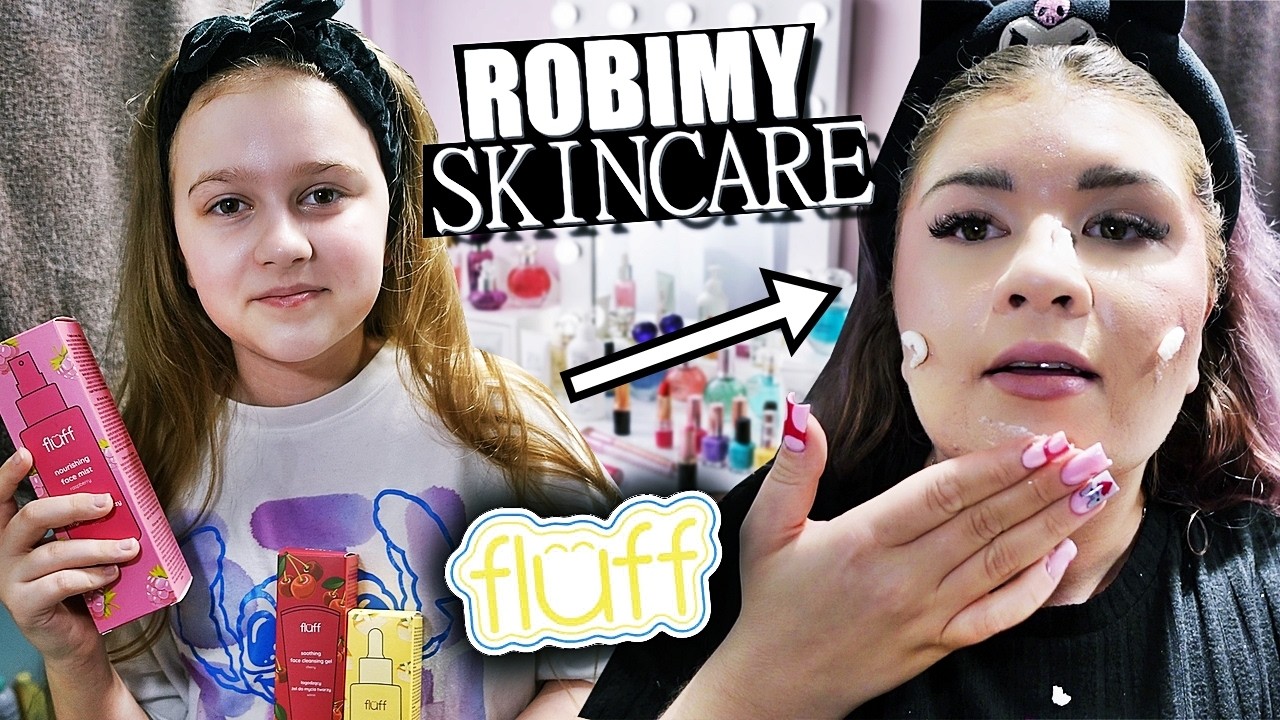ROBIMY CAŁY SKINCARE TYLKO KOSMETYKAMI FLUFF 💜 TESTUJEMY NOWE KOSMETYKI