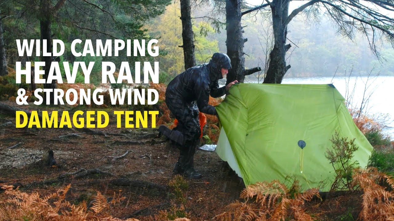 Wild Camping in STRONG WIND and HEAVY RAIN | Lanshan 2 Pro